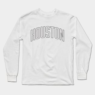 Houston Black Outline Long Sleeve T-Shirt